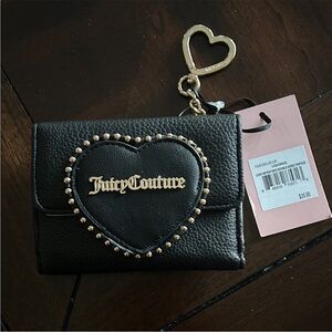 Juicy Couture Black Wallet with Gold Heart Accent - NWT